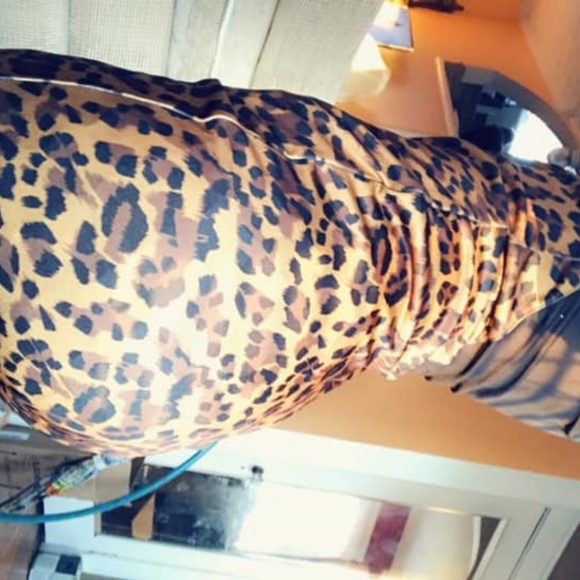 Womens cheetah print club dress, sz SM - Picture 5 of 5